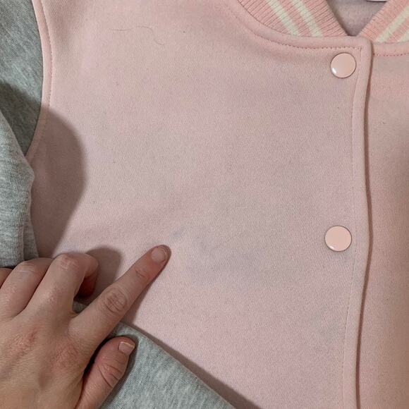 Disney Mickey Mouse Pink Varsity Letterman Jacket Size Large - Picture 4 of 8